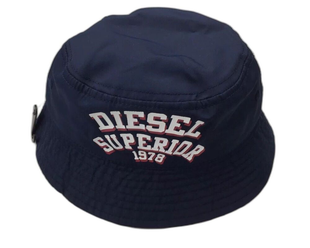 Diesel Brand Boy's Bucket Hat Cap Children Designer Summer Dark Blue Size 2/4